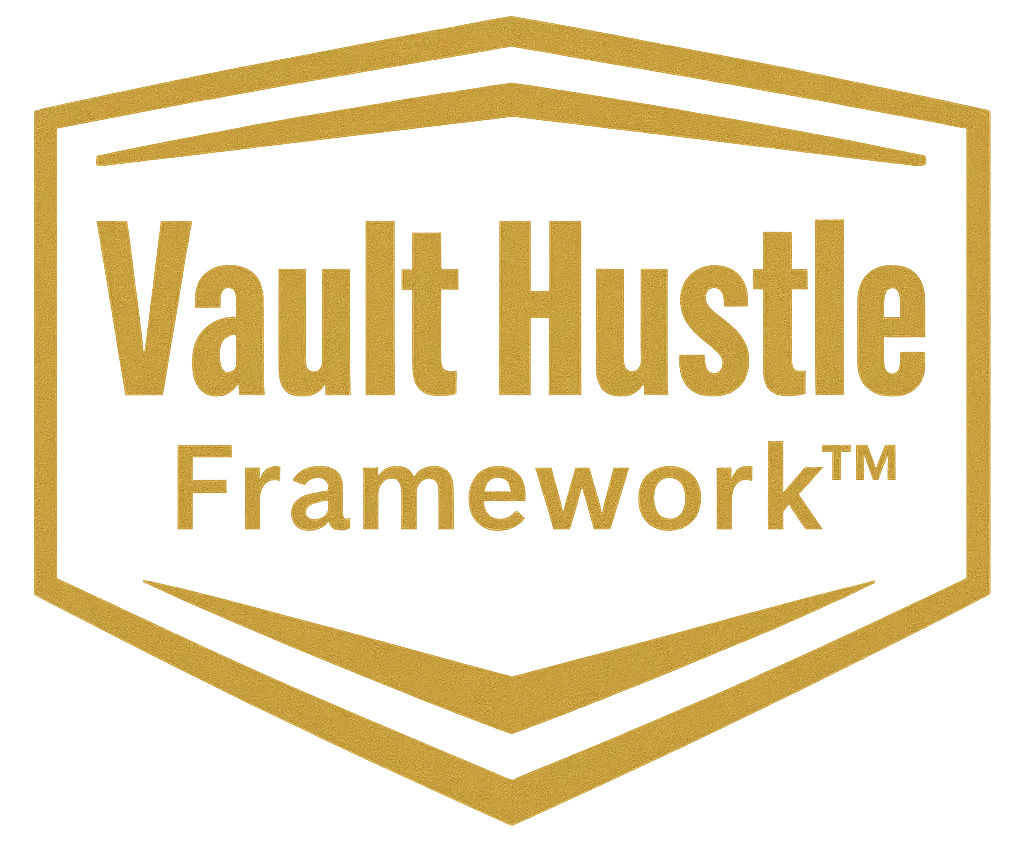 Vault Hustle Framework emblem — the official structural mark of the Digital Asset Entrepreneur Doctrine, signifying system architecture, methodology authority, and framework authenticity.