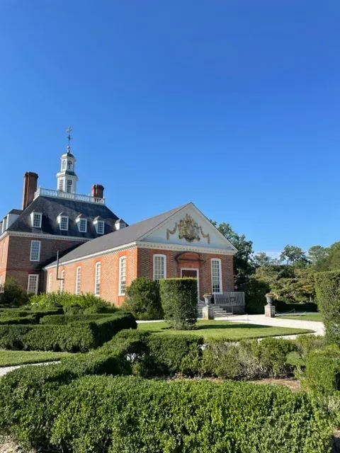 Rear view of the Governors Palace in Colonial Williamsburg, home to last Royal Governor Lord Dunmore