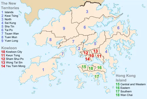 Hong Kong map