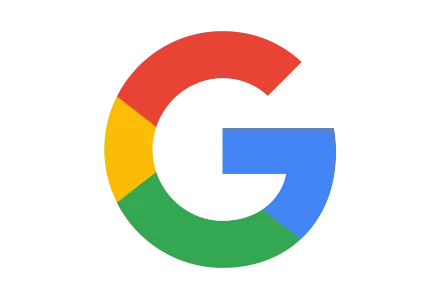 Google logo with a 3d effect.