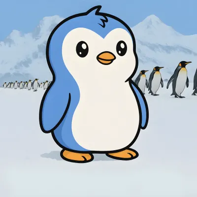 PENGU on Heard Island Art Canvas
