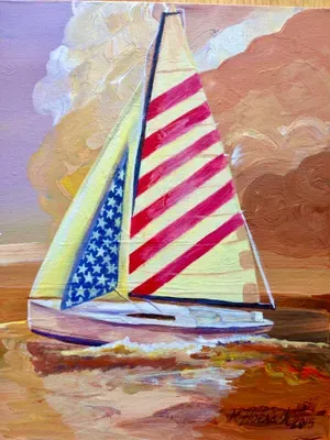 acrylic patriotic sails