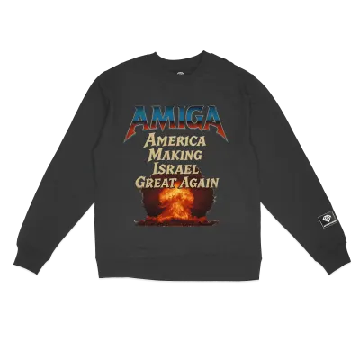 AMIGA - America making Israel Great Again dark sweatshirt