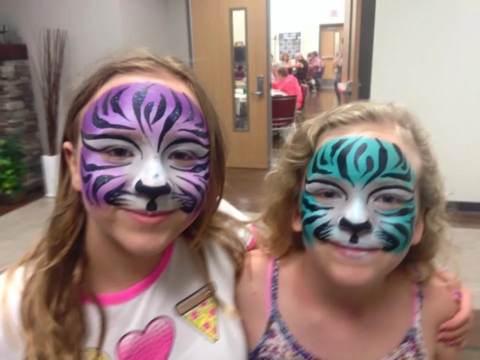 Girl Tiger Face Paint by Serendipity Face Painting Charleston WV