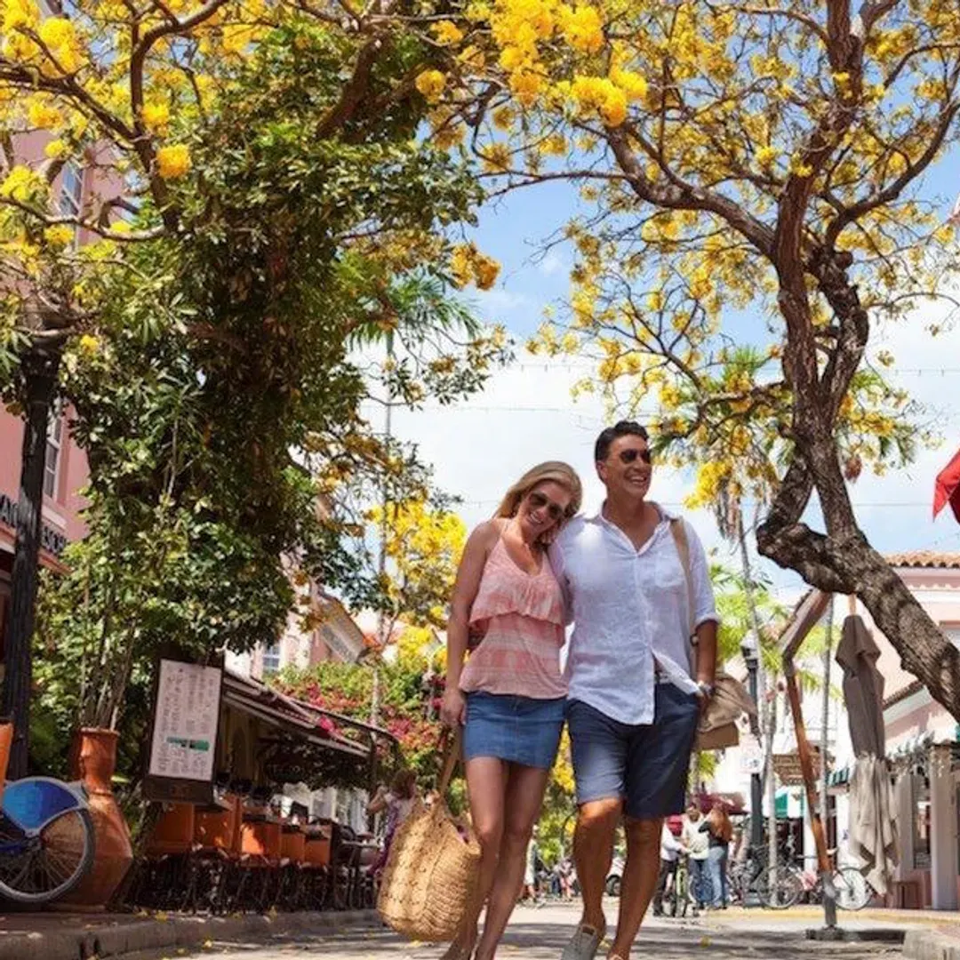 Stroll down the Historic Española Way, known for its shopping, dining, entertainment.