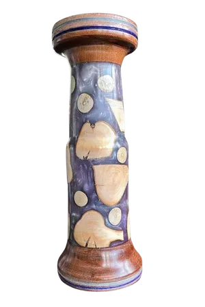 Handcrafted Wood And Resin Vase