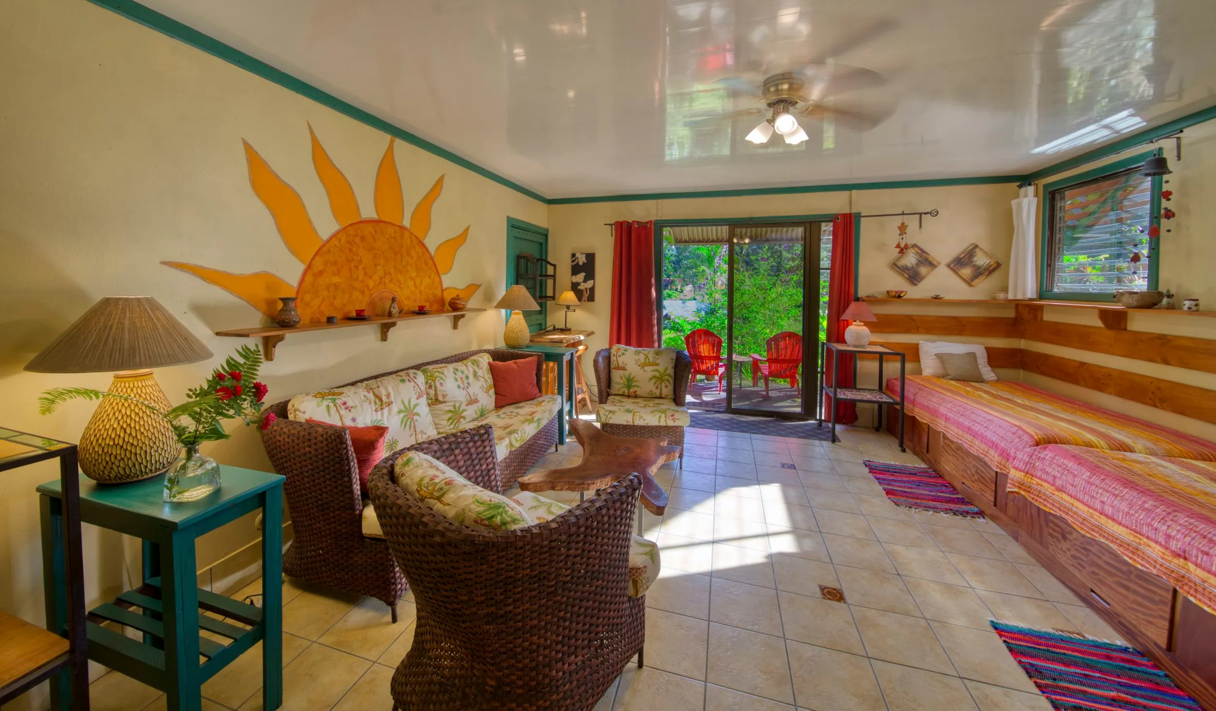 Sun Suite Living Room and Pation