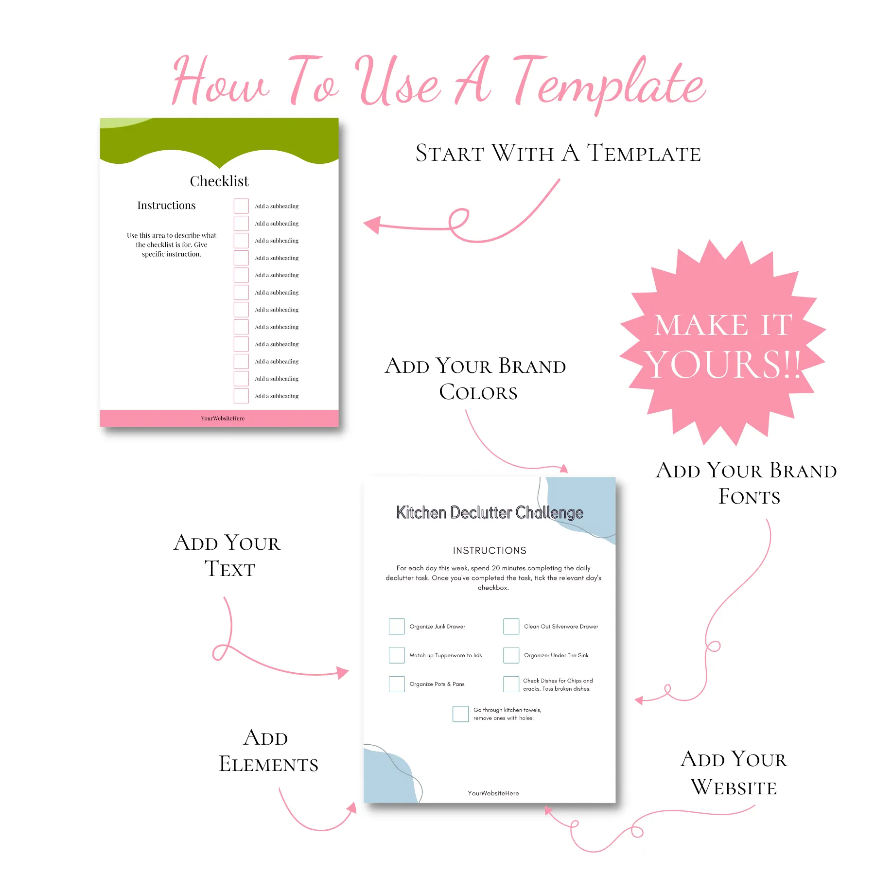 How to use a template example