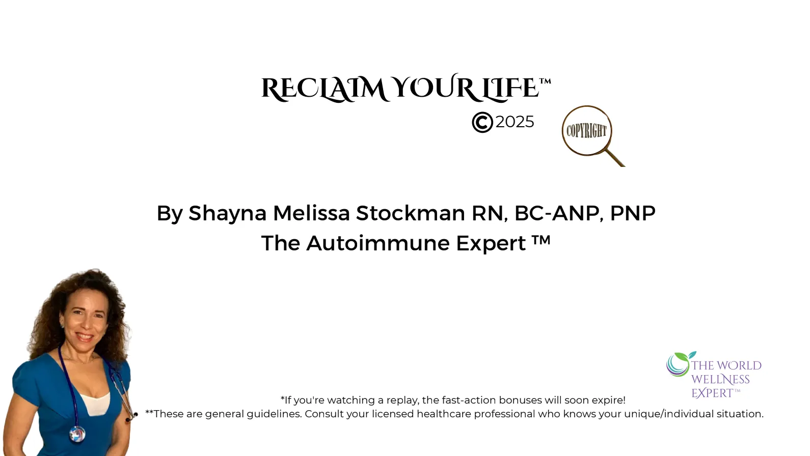 reclaim your life workbook NOW