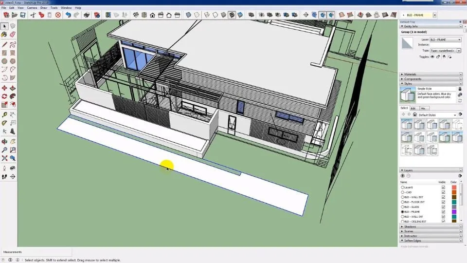 modeling exterior sketchup enscape 3.5