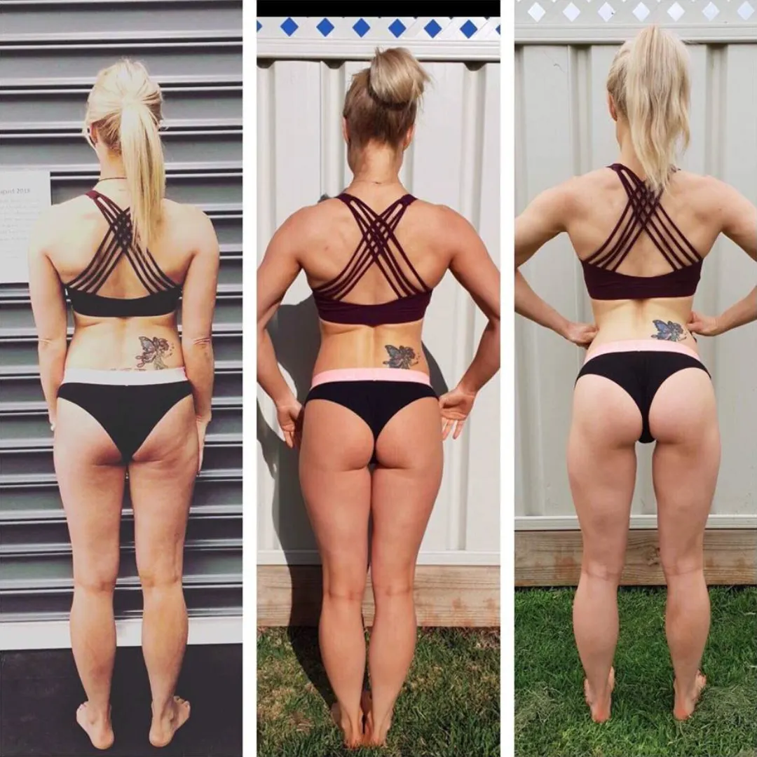 Mum of two and business owner Megan builds a strong body after babies and builds glutes