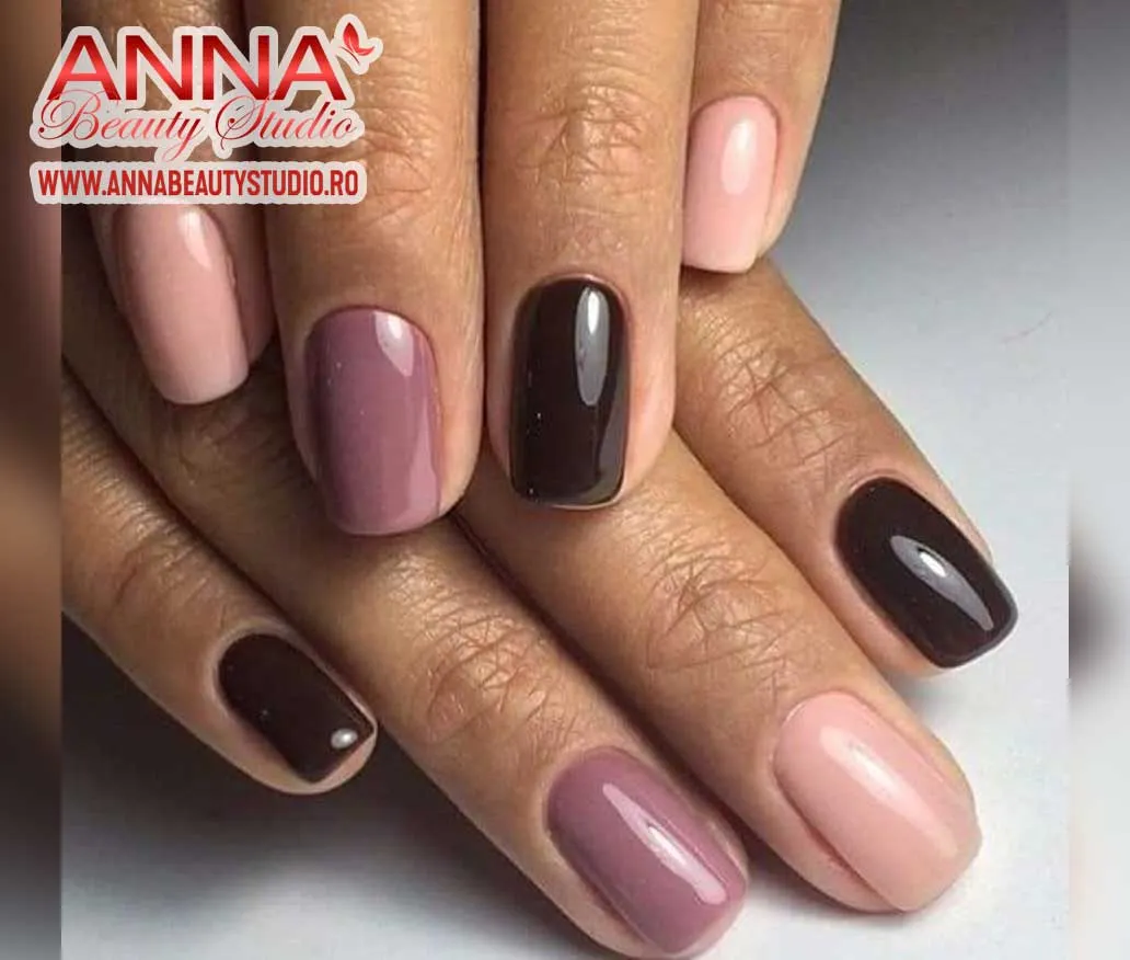 manichiura semipermanenta culori mixte annabeautystudio.ro