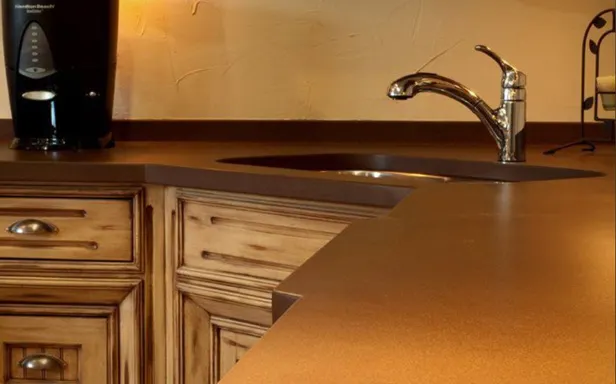 kitchen countertop in metal
