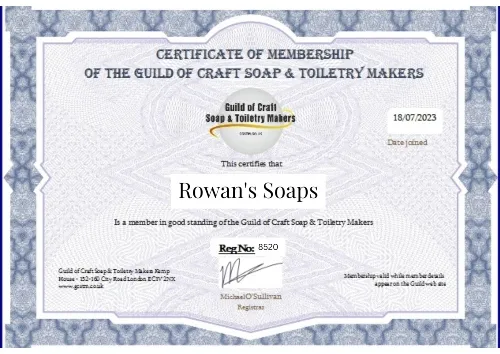 Member of the Guild of Craft Soap & Toiletry Makers