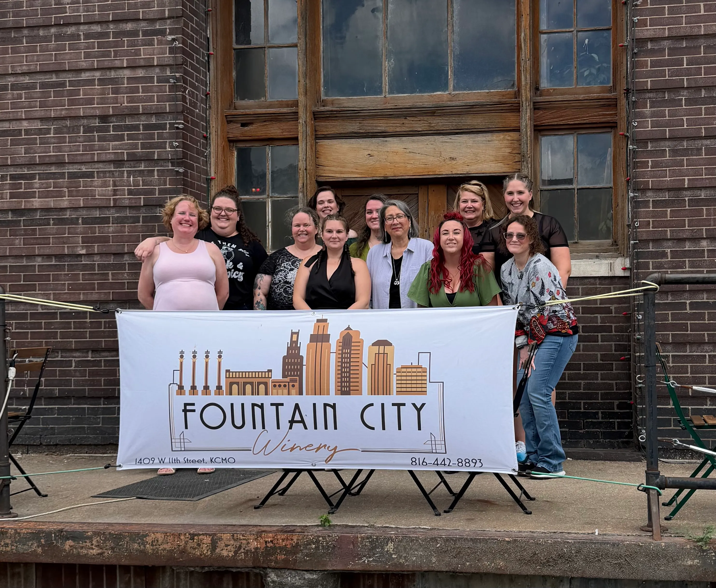KC Book Beat community members together at Fountain City Winery