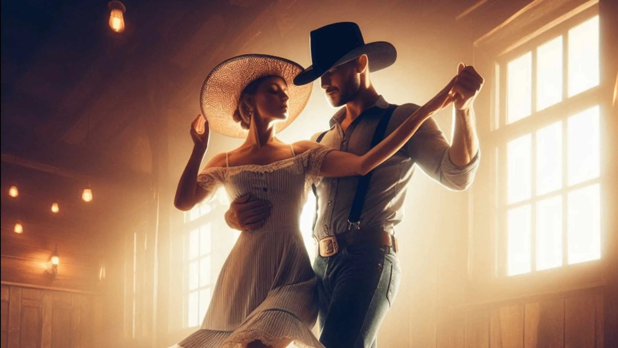 Couple doing country 2-step image