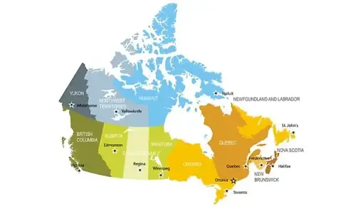 Canadian Provinces Map