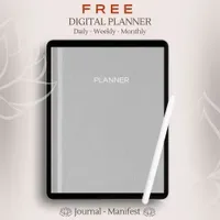 Free digital planner pdf download daily weekly monthly planning tool