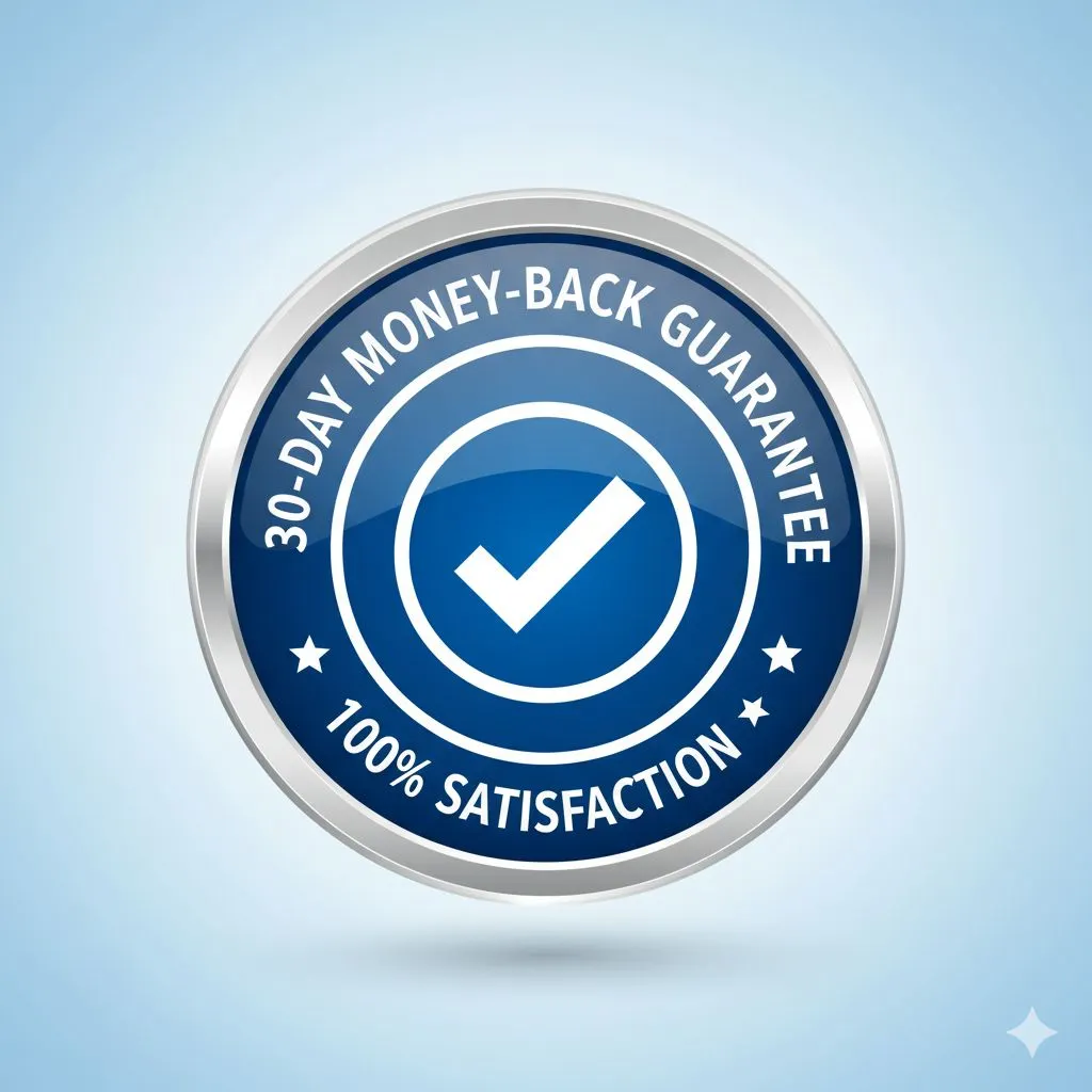 30 day satisfaction gurantee seal