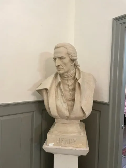 bust of Patrick Henry at Scotchtown
