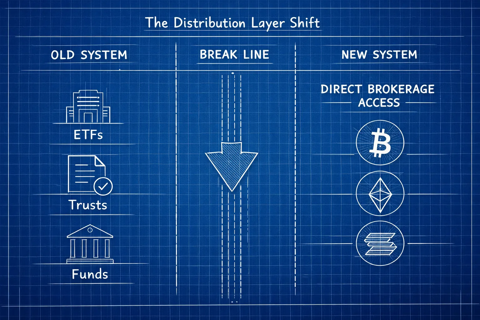 A minimalist blueprint‑style hardware wallet silhouette symbolizing family‑level financial sovereignty