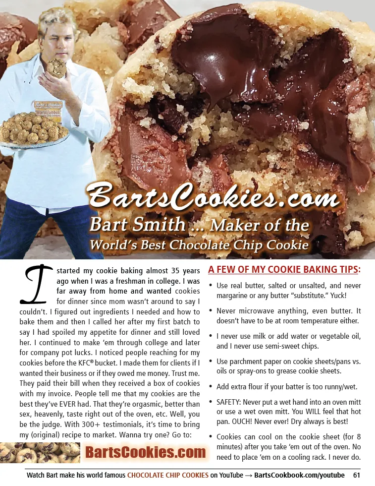 Bart Smith's World Famous Chocolate Chip Cookies