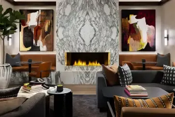 Hyatt Regency San Francisco Downtown SOMA Lounge Fieplace
