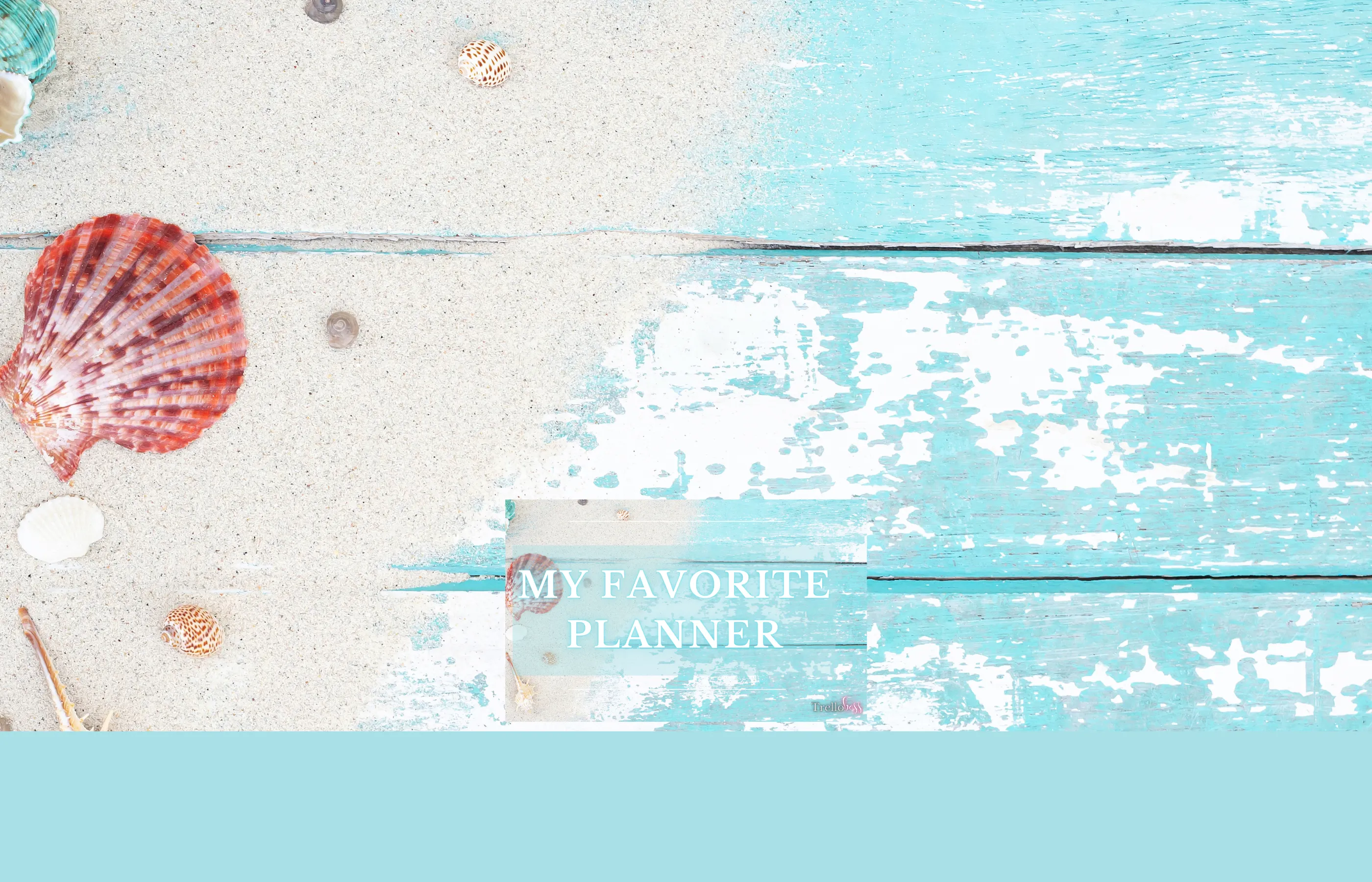 Beach Theme Canva Board Background Template Set