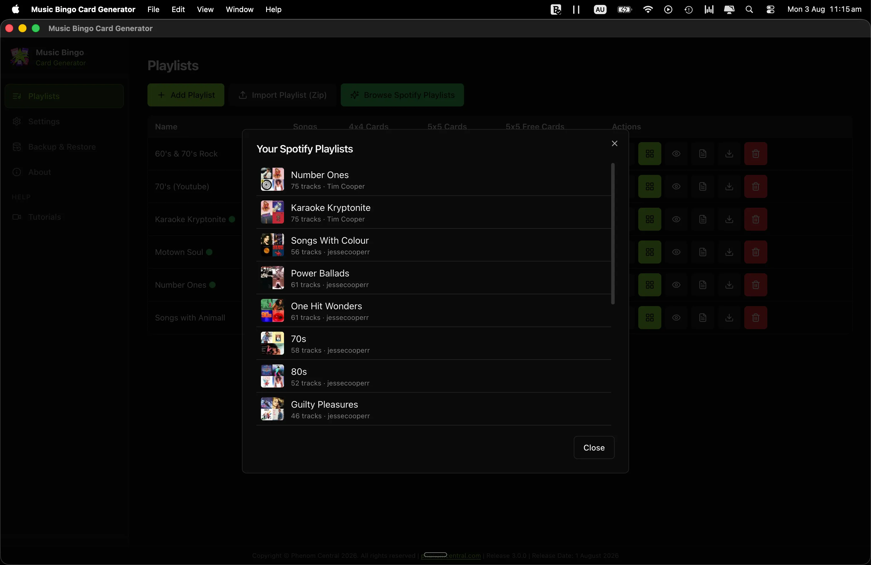 Music Bingo Card Generator. Browse Spotify Playlists. 
