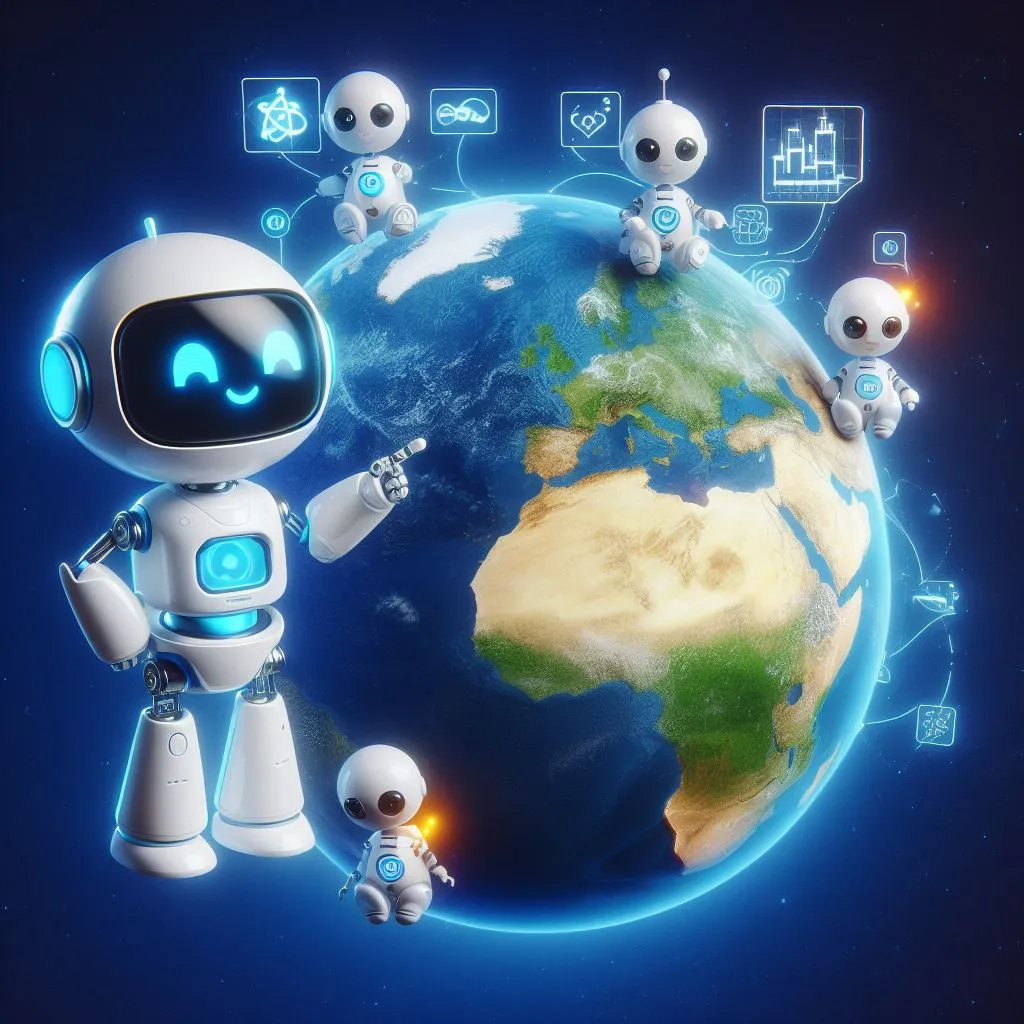 AI robot and the planet Earth