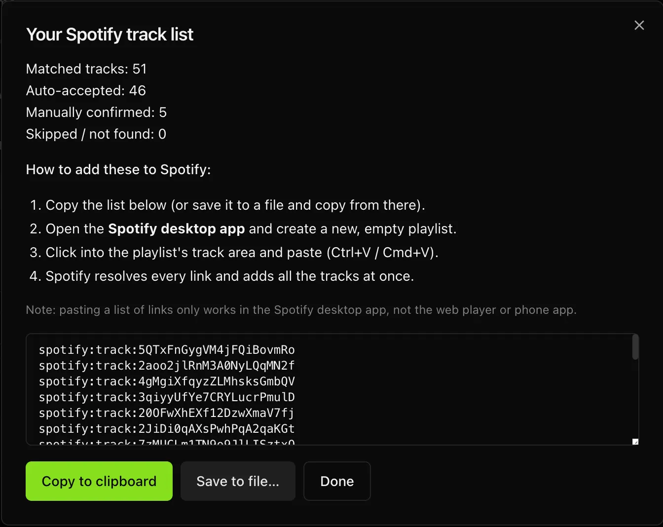 Music Bingo card generator export to Spotify 