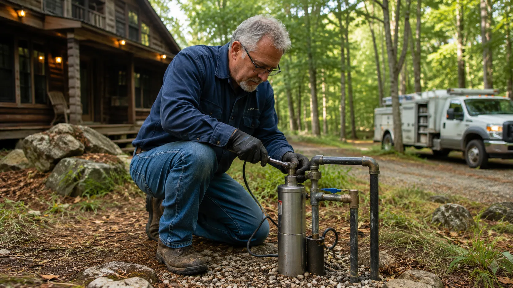 Replacing a broken submersible well pump in Jasper, Ball Ground, Talking Rock, Tate, Marble Hill, Georgia, we do emergency well pump repairs and drilling