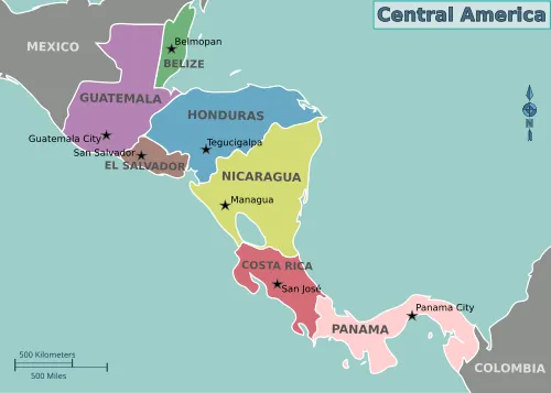 Central America Map