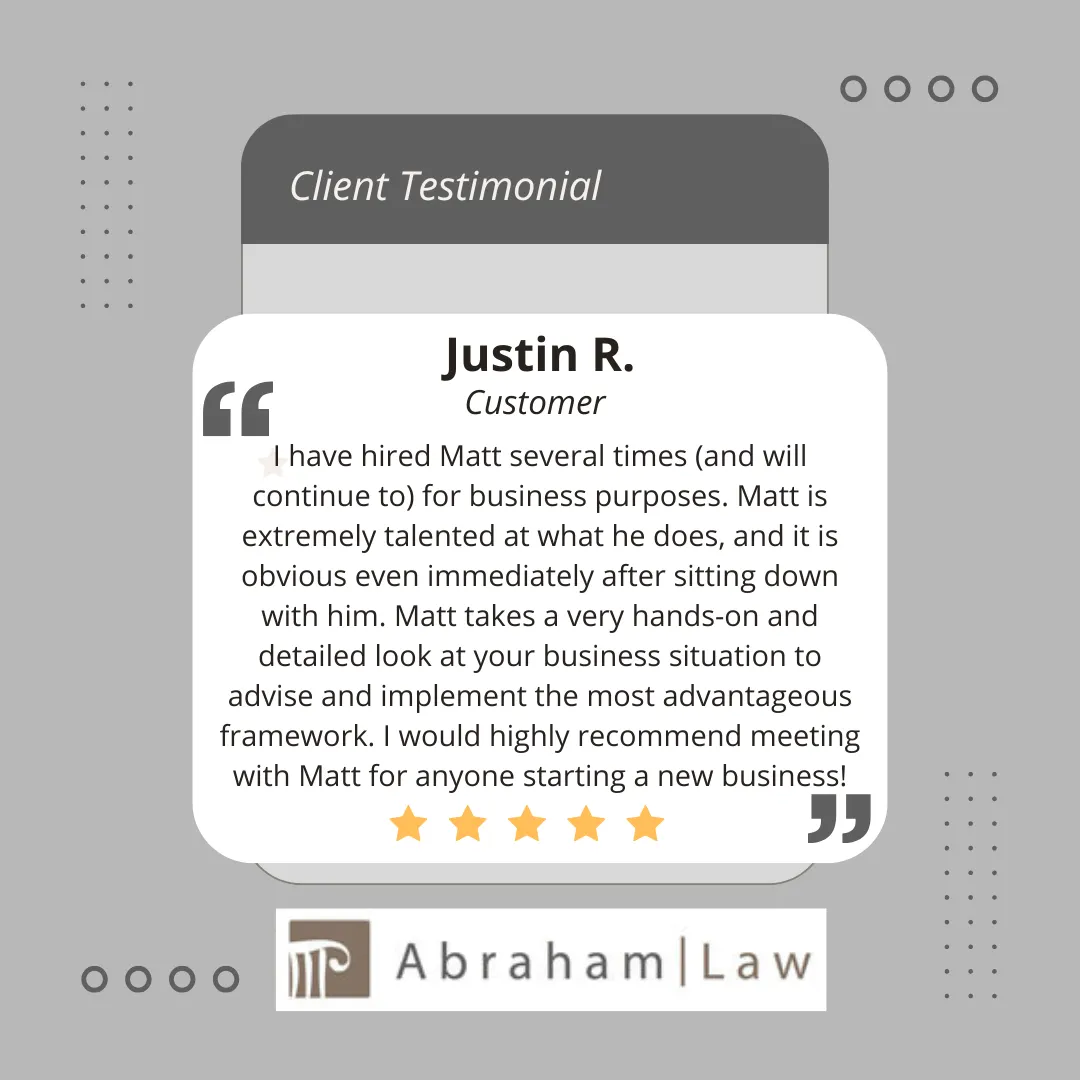 testimonial abraham law estate planning