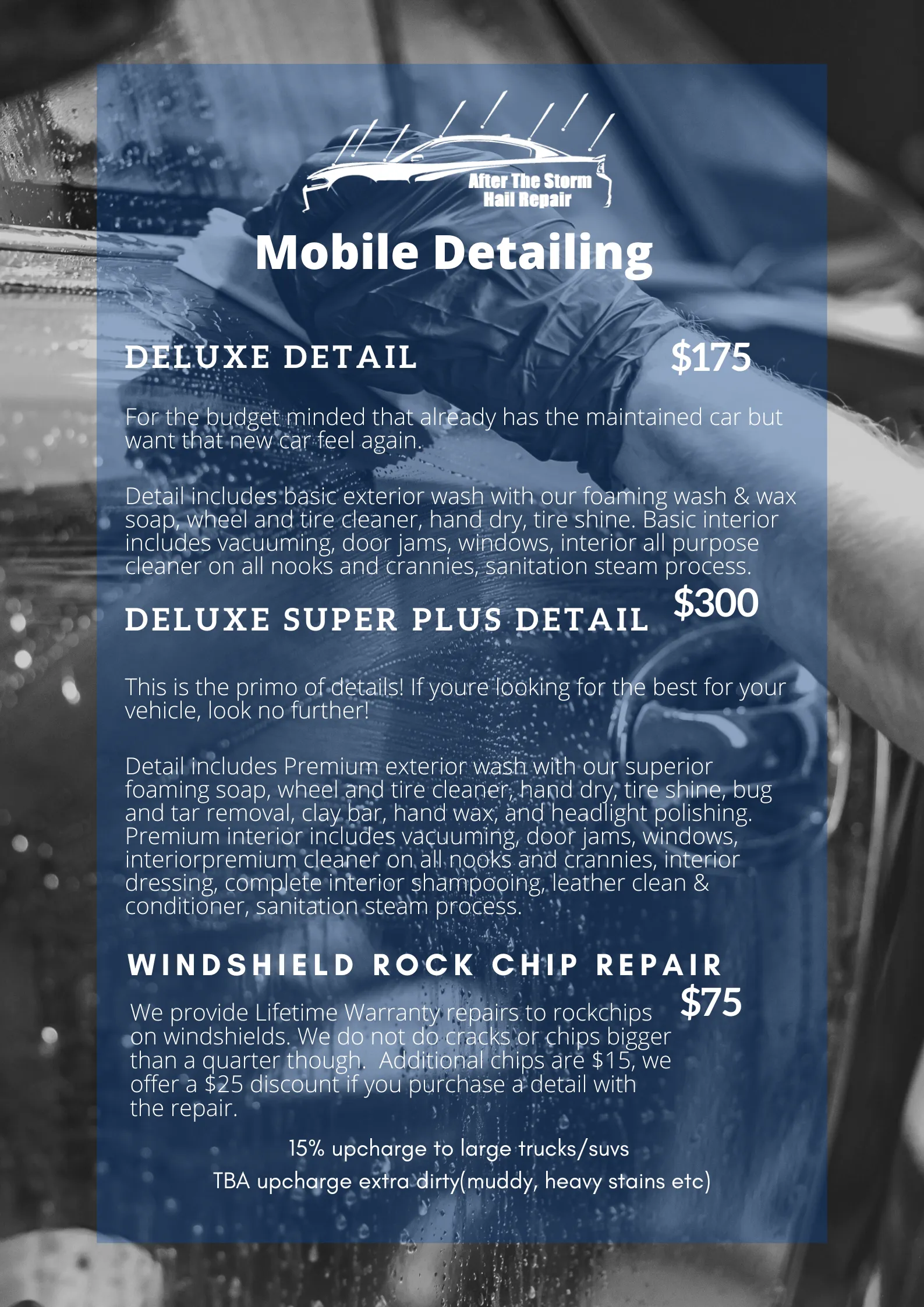 Mobile Detailing Pricing Arlington