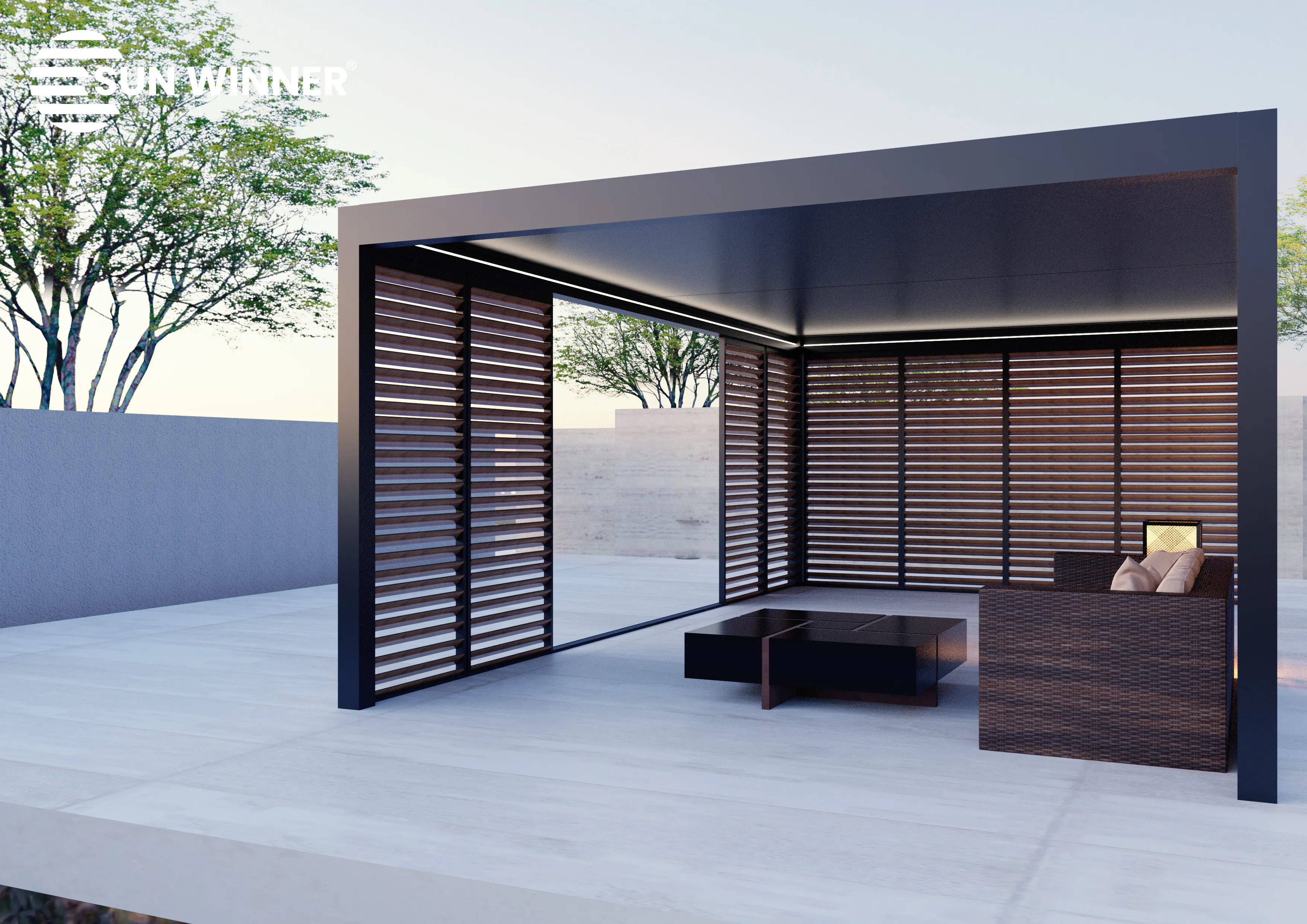 aluminijasti brisoleji alu paneli za senčenje hotelibioklimatska pergolaisole paneli senčenje