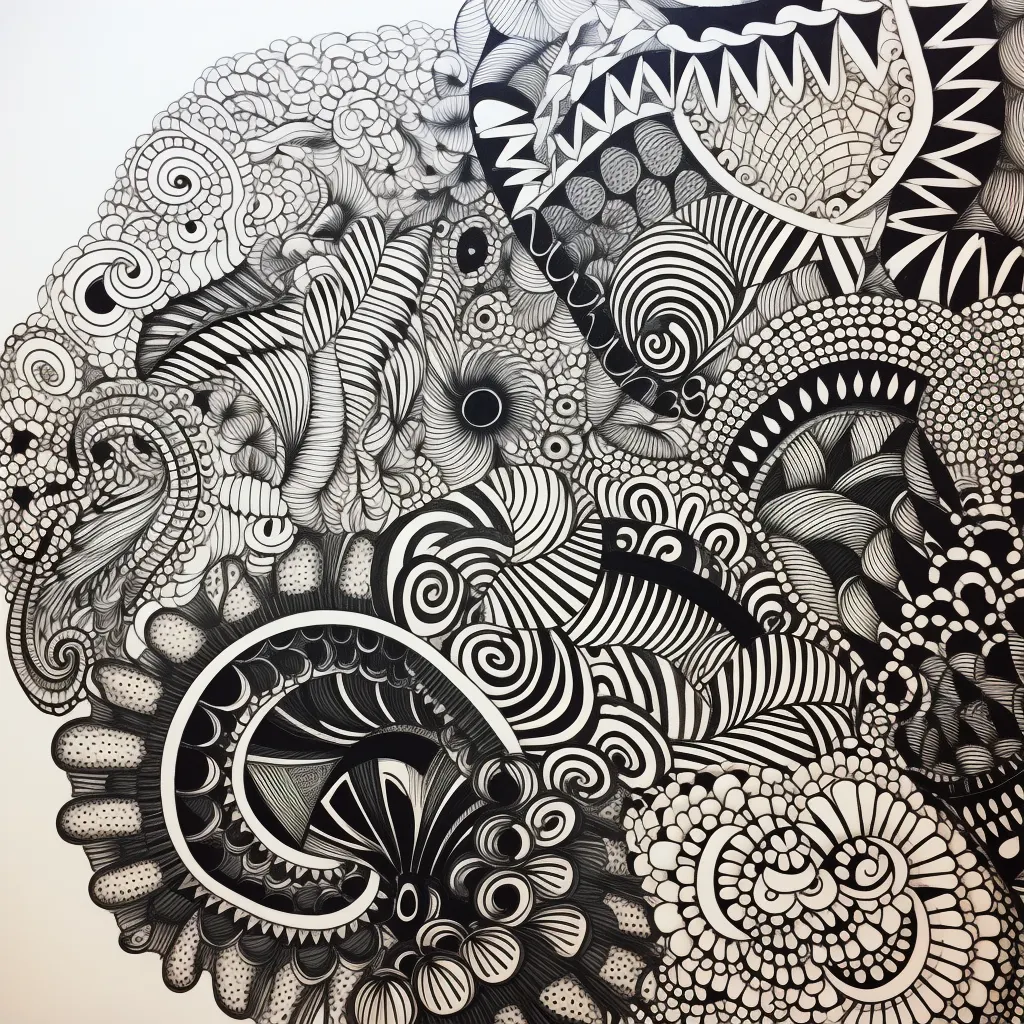 Zentangle Doodling: Combine Structured Patterns and Spontaneous Doodles for a Stress-Relieving Exercise