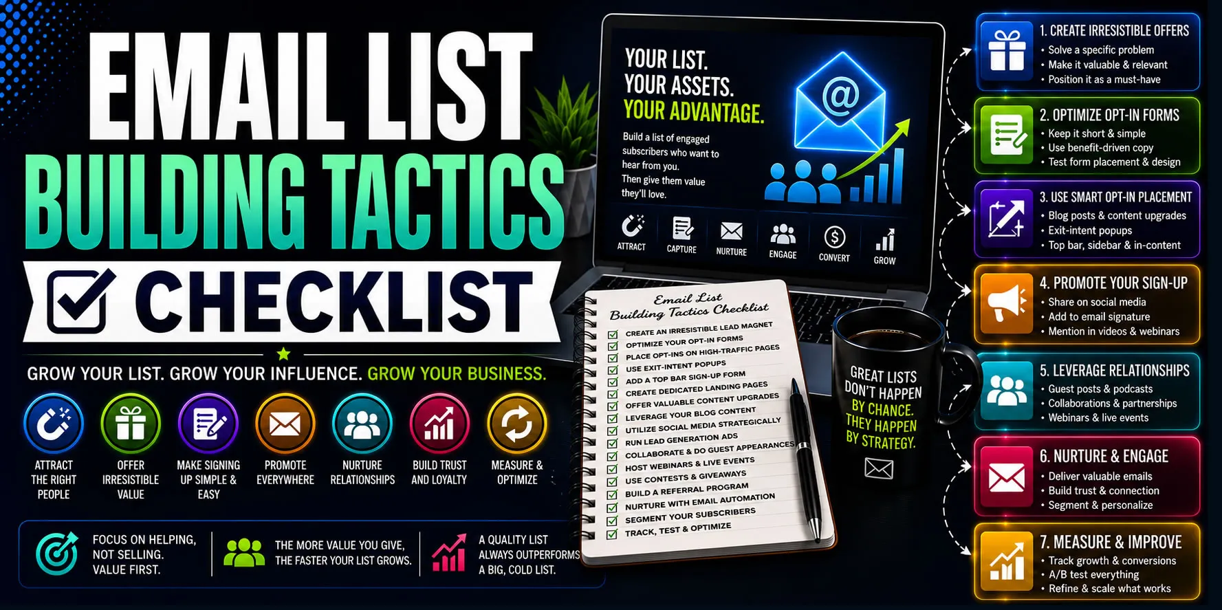 Email List Building Tactics Checklist