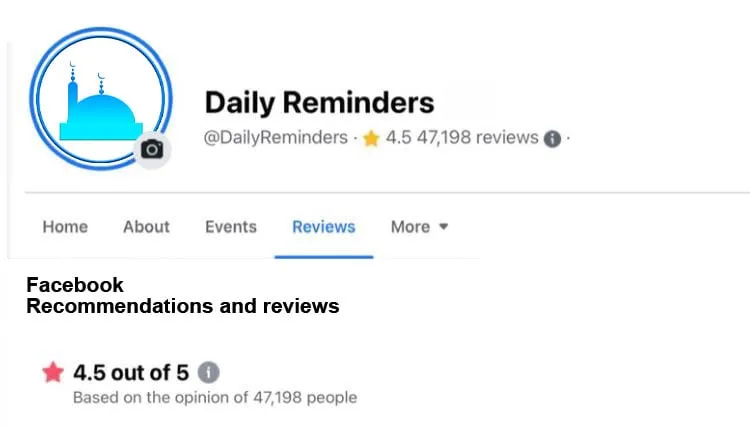 Daily Reminders Facebook Reviews