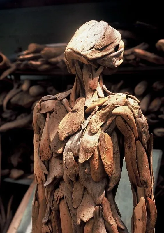 human driftwood art