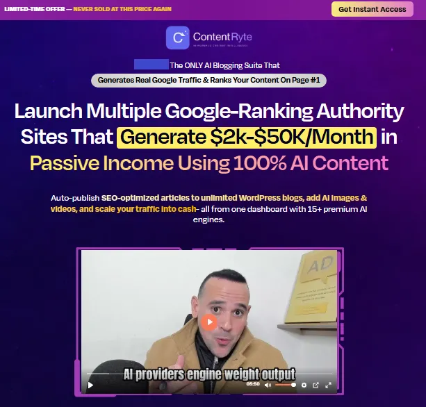 ContentRyte Review OTO Demo Bonuses Upsells OTOs Pricing Walkthrough-1-intro