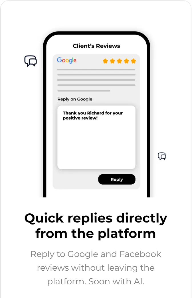 Reputation Quick Replies Directly from platform