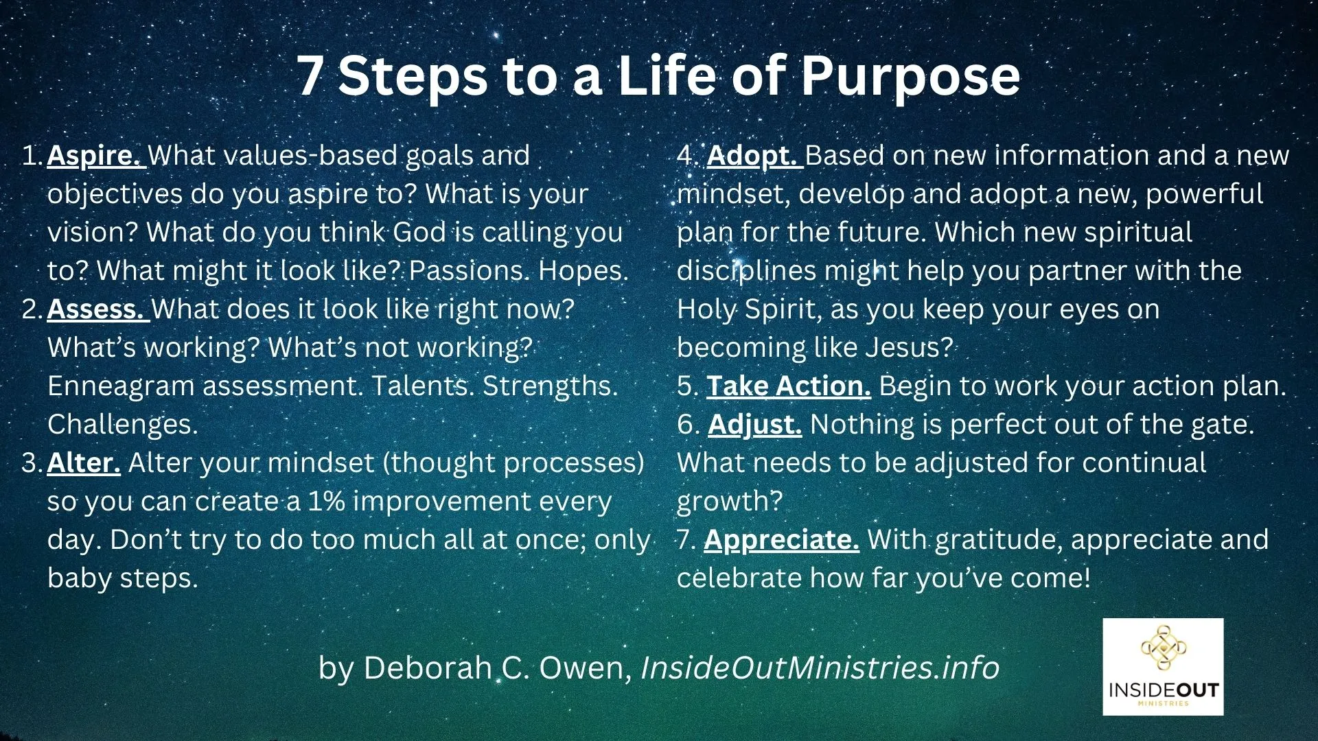 7 Steps to a life of purpose