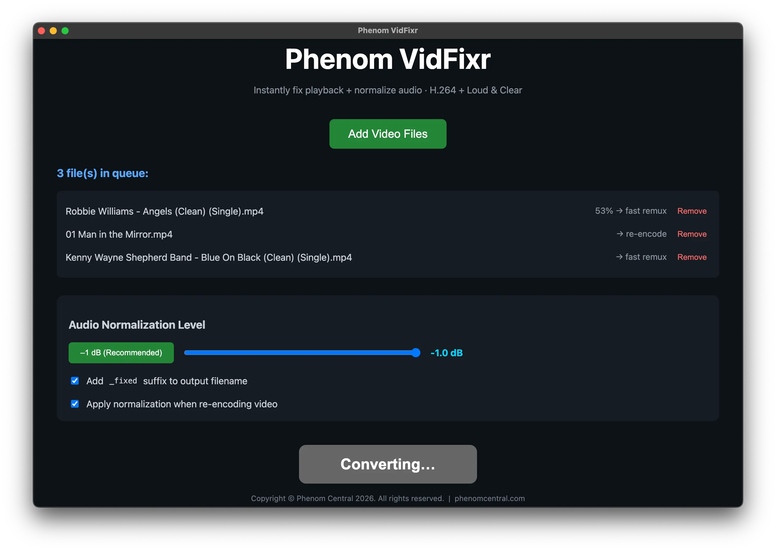phenom vidfixr