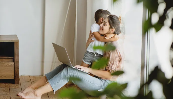 The patriarchy is pushing for population growth - a mom with her son