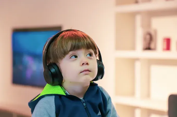 baby listening to music