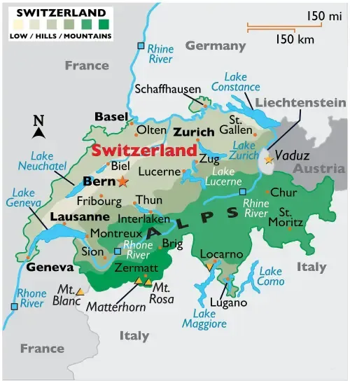 Switzerland map