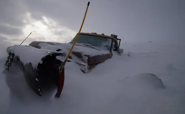 Sunken Plow Truck