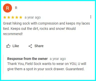Positive Review on field socks