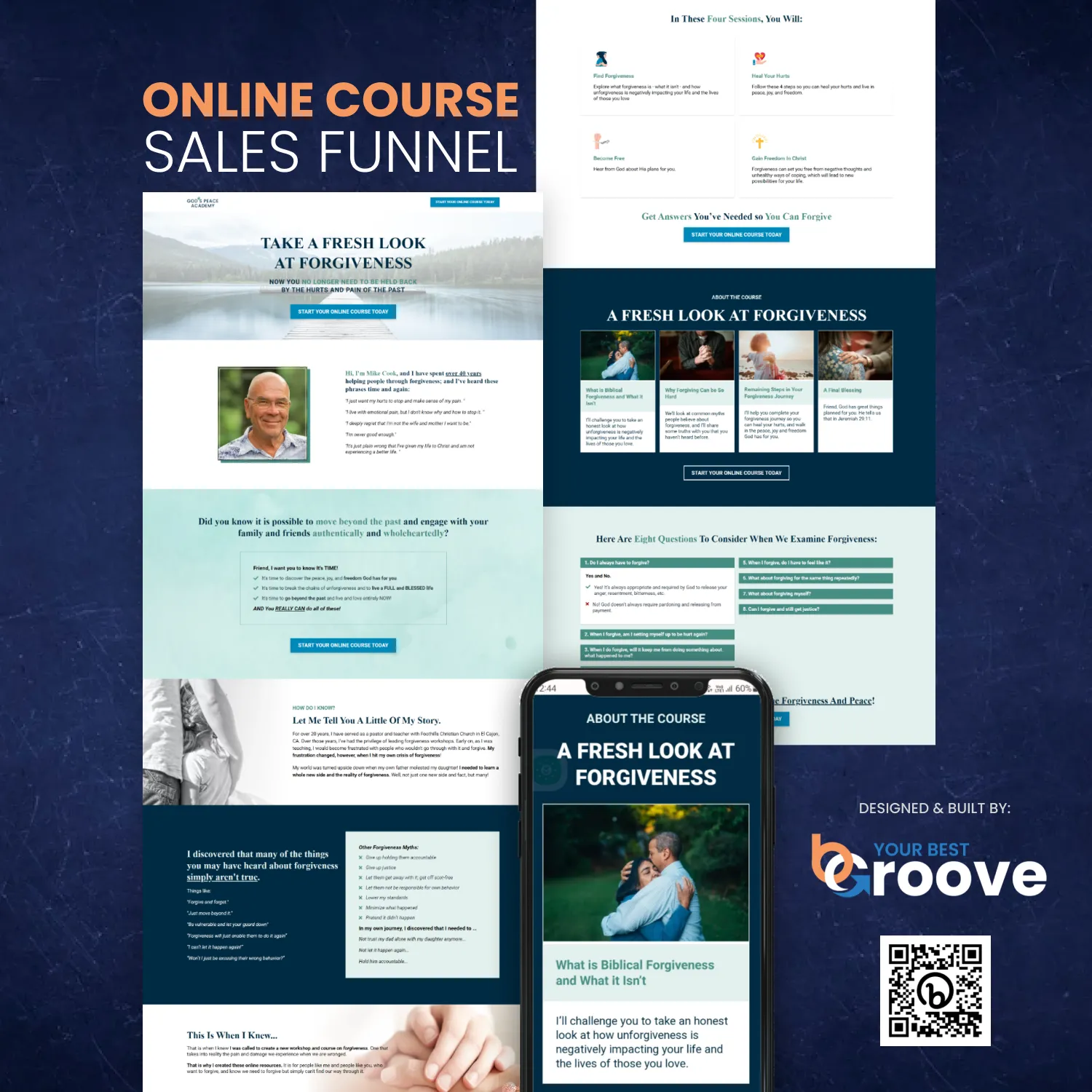 example image of online course and sales funnel